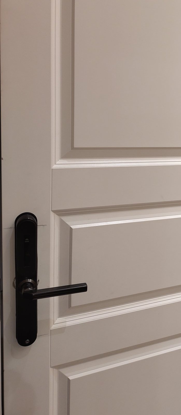 A photo showing an installed doorlock product